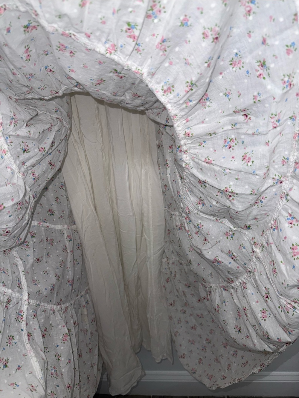 Storia white Maxi Dress with Pink Floral Print - Picture 5 of 7